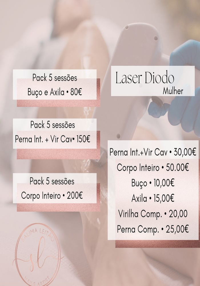 5 Sessões de Depilação a Laser de Díodo ao Corpo Inteiro por 185€ em ...